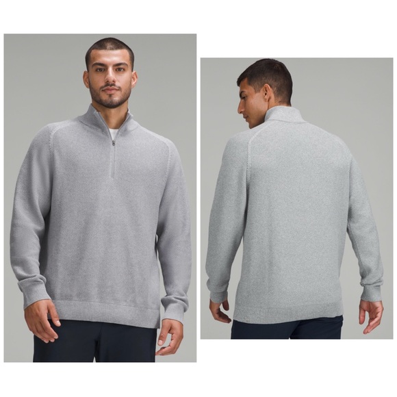 Lululemon Textured Knit Half-zip
Sweater In Gray Sz XXL - Picture 1 of 14